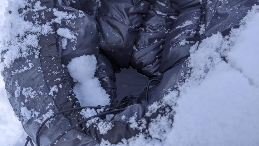 western mountaineering kodiak mf - while water left on the bag for a minute or less easily wiped away...