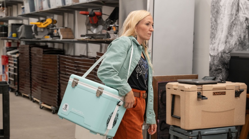 cooler - the engel 19 drybox in the color sea foam, one of 12 different...