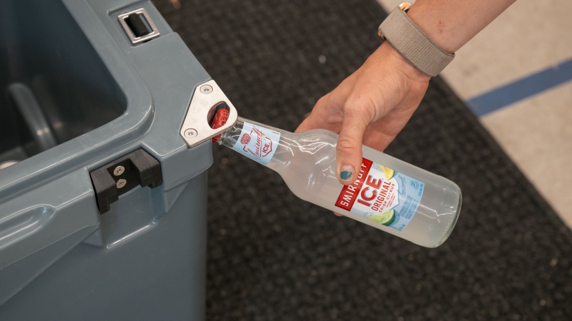 this cooler includes many thoughtful features, including two bottle...
