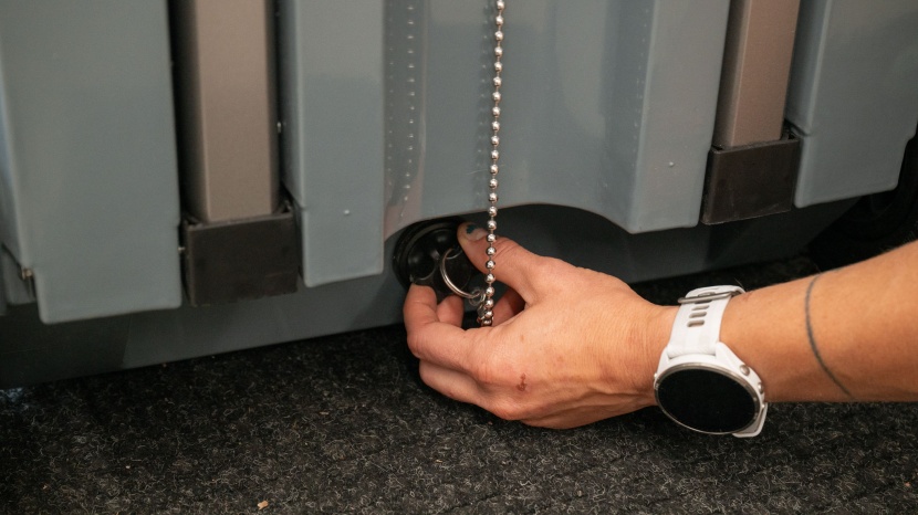 the drain plug is recessed into the cooler's body, keeping it out of...