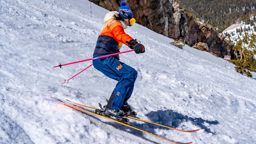 blizzard black pearl 94 - if we didn&#039;t stay on top of it, this ski had a tendency to sneak out...