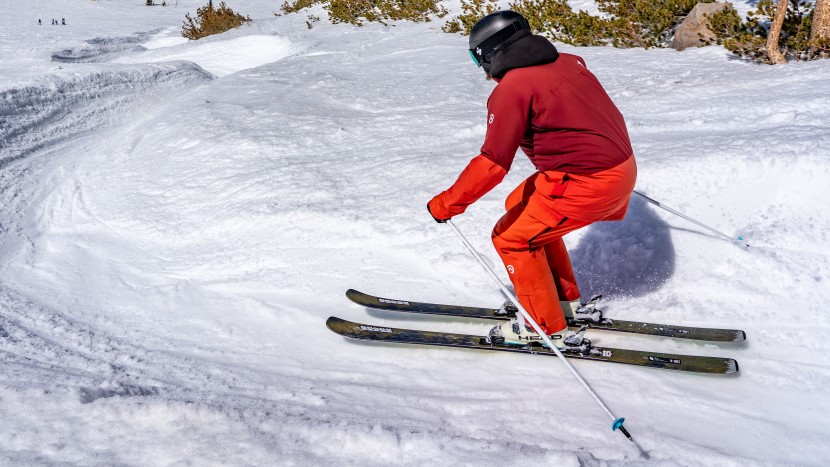 k2 mindbender 89ti - smooth, springtime snake runs are manageable and even pretty fun...