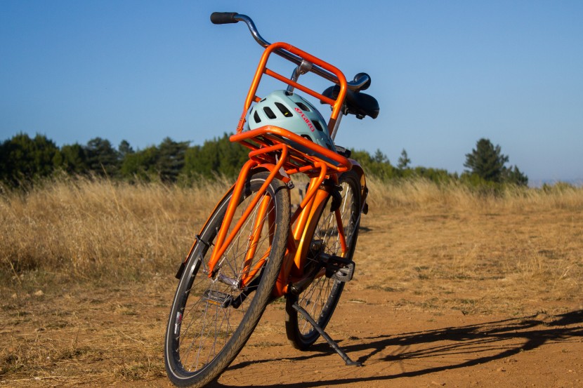 we tested helmets while pedaling cruisers.