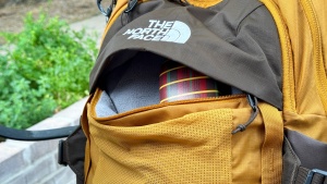 A hidden microfleece-lined pocket offers an unexpected additional...