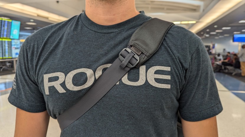 we preferred the backpack straps for comfort, but the thule shoulder...