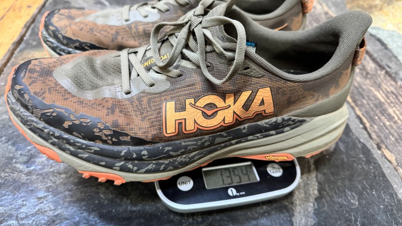 hiking shoes men - the lightest shoes by a mile, the hoka speedgoat 6 is almost a half...