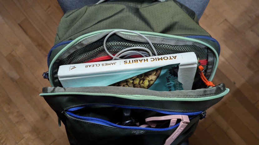 two external organization and stash pouches neatly hold all the...