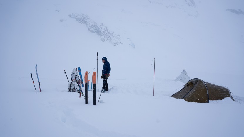 atomic backland 95 - expedition skiing and atomic backland 95 testing. waddington range...