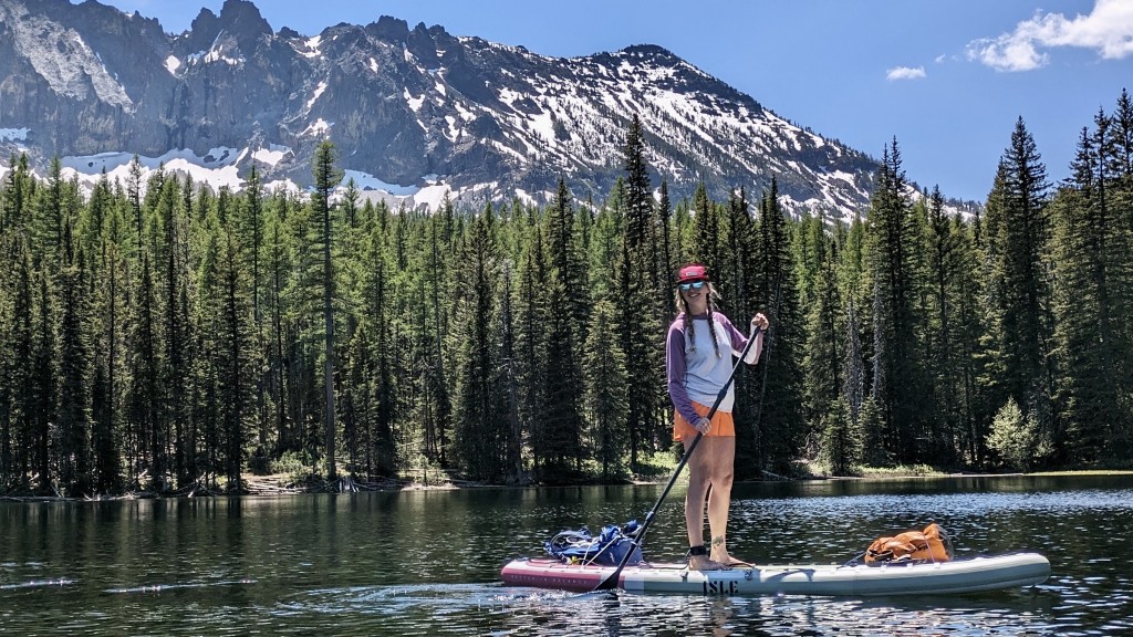 inflatable sup - headed to a secluded lake? the isle pioneer 3 is a great option to...