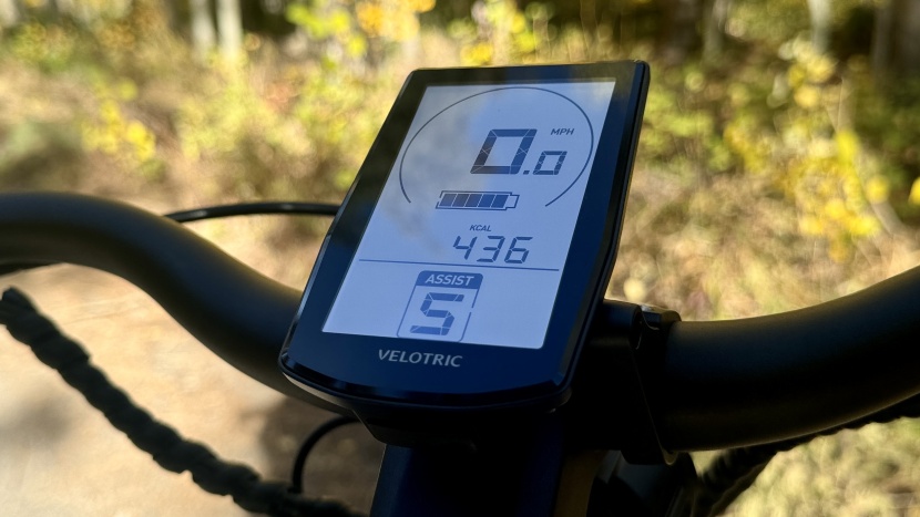 the bike's centrally mounted screen is bright and easy to read.