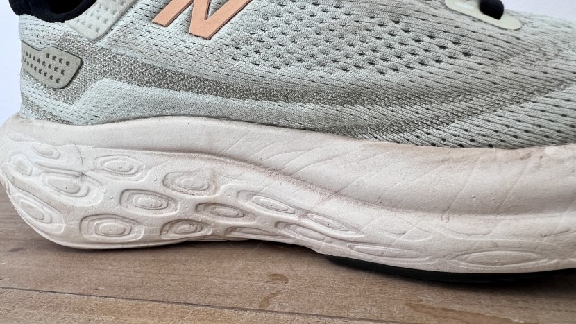 new balance fresh foam x 1080 v13 for women - the well-padded midsole shows signs of wear after just 10,000 steps.