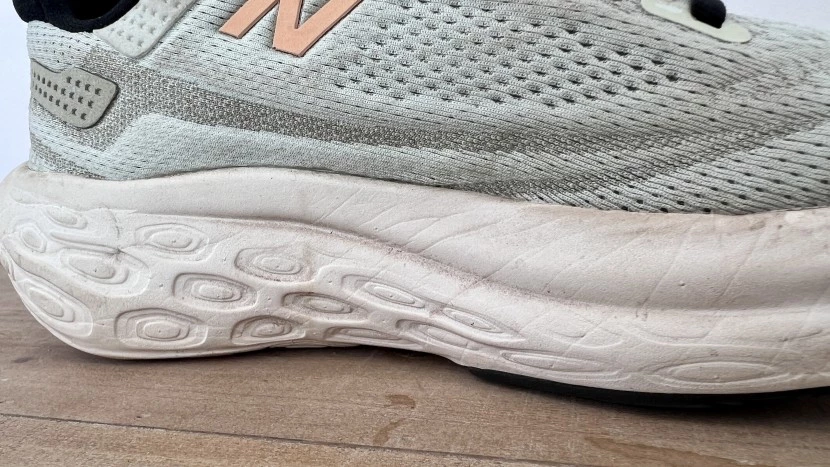 new balance fresh foam x 1080 v13 for women - the well-padded midsole shows signs of wear after just 10,000 steps.