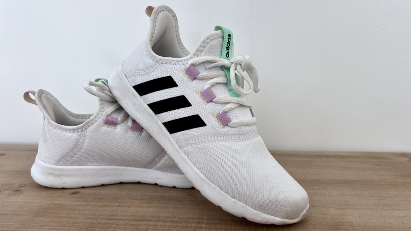 adidas cloudfoam pure 2.0 for women - the single-piece knit design can make these difficult to put on.