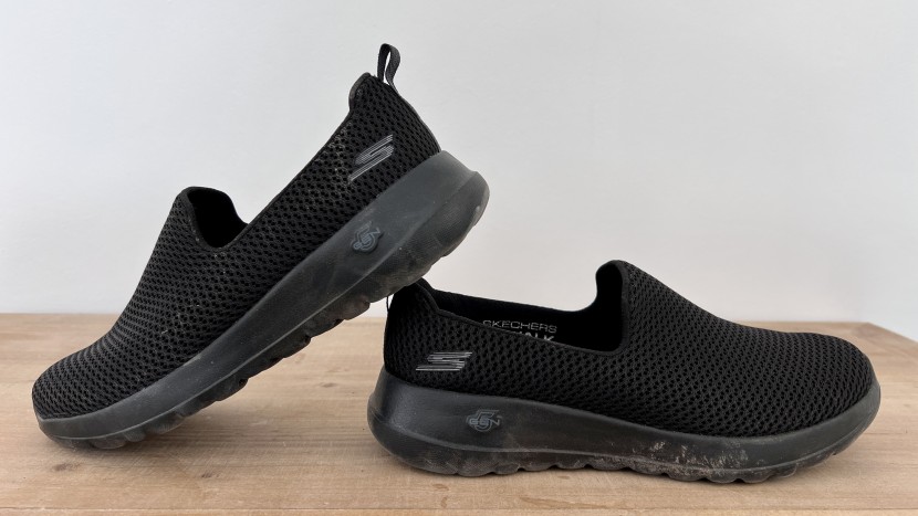 skechers go walk joy for women - the go walk joy slide on easily, but aren&#039;t completely hands-free.