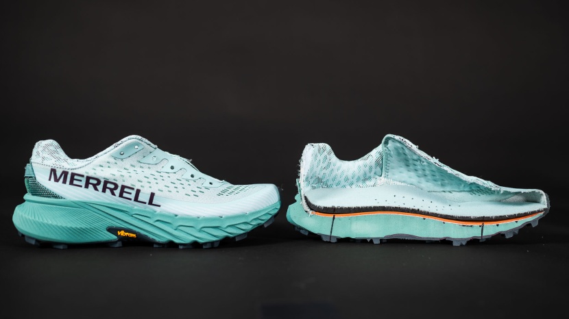 merrell agility peak 5 for women - the insole shape and style of the agility peak make it strongly...
