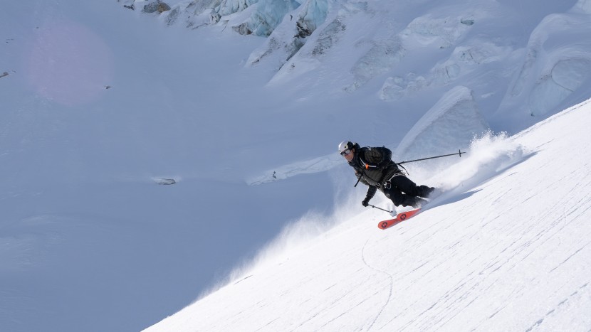 at bindings - even lightweight bindings can excel at high-speed powder skiing...
