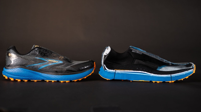 brooks divide 5 - with a high heel stack, there is less sensitivity than softer models...