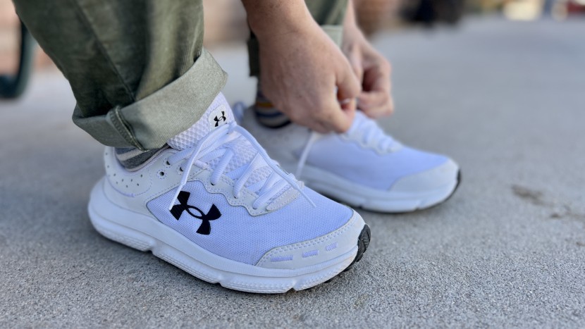 under armour charged assert 10 for women - these required unlacing to get on and off.