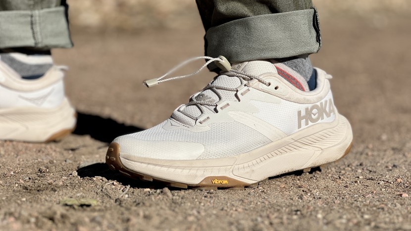 hoka transport for women - we were impressed with how well the hoka transport did on gravel...