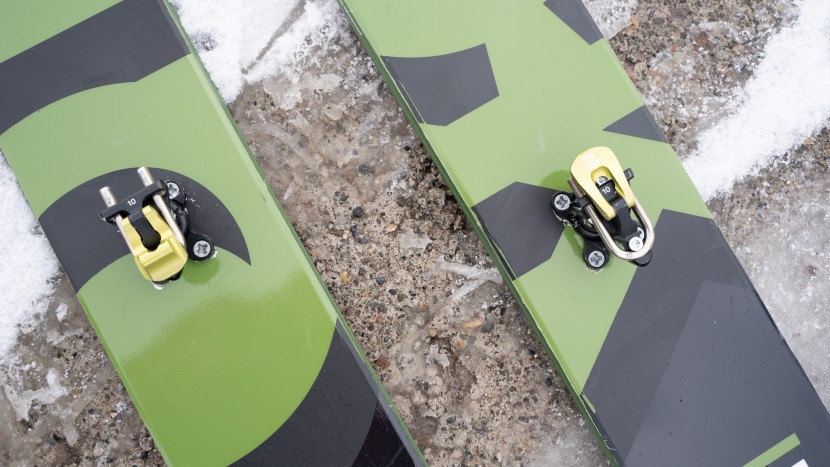 at bindings - without anything between your boot and the top of your ski, it&#039;s...