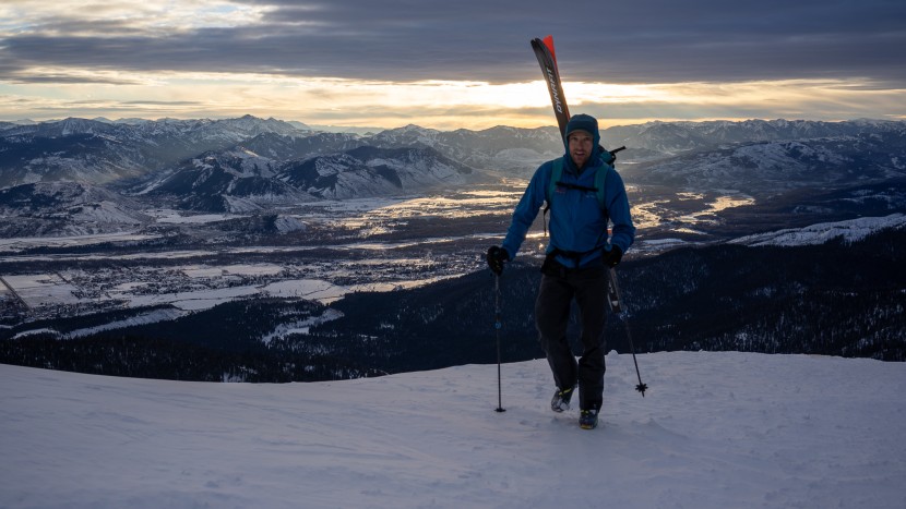at bindings - if you&#039;re carrying your skis on your back, all that matters is weight.