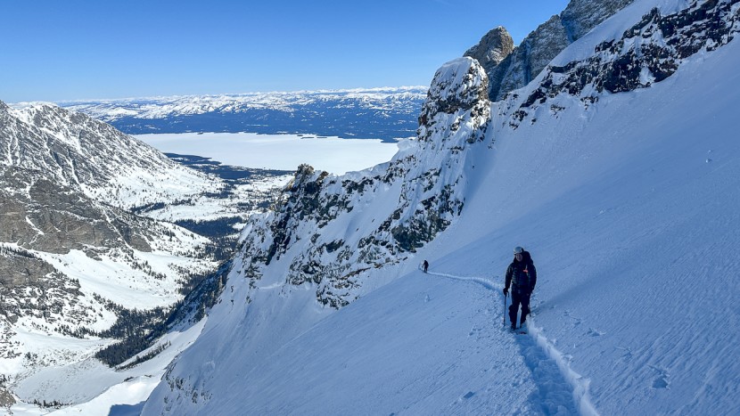 at bindings - you will appreciate any amount of weight savings when the slog is...