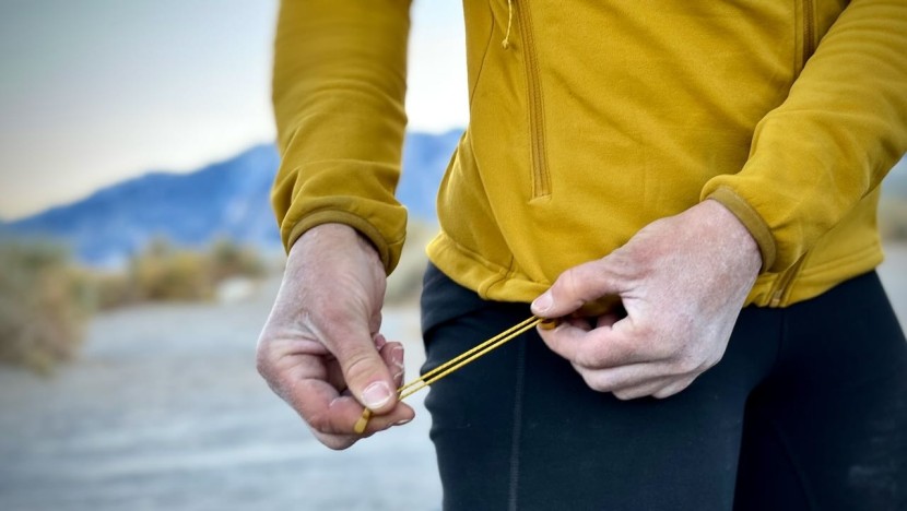 drawcords on the waistline can help reduce or even eliminate draft...