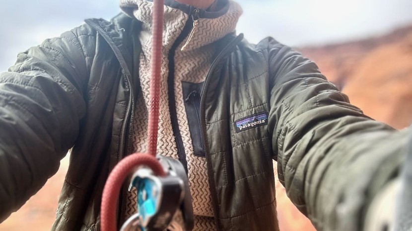 we were grateful to wear this jacket on a multi-pitch in indian...