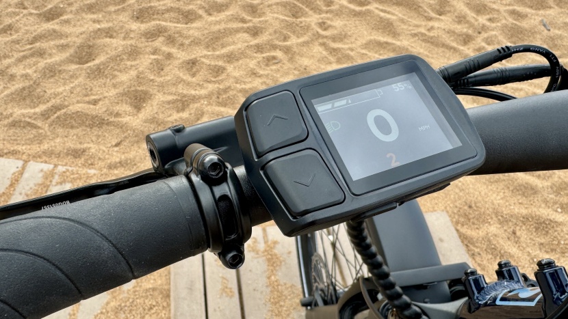 rad power radkick belt drive - a simple all-in-one display gives you the basics in an easy to read...