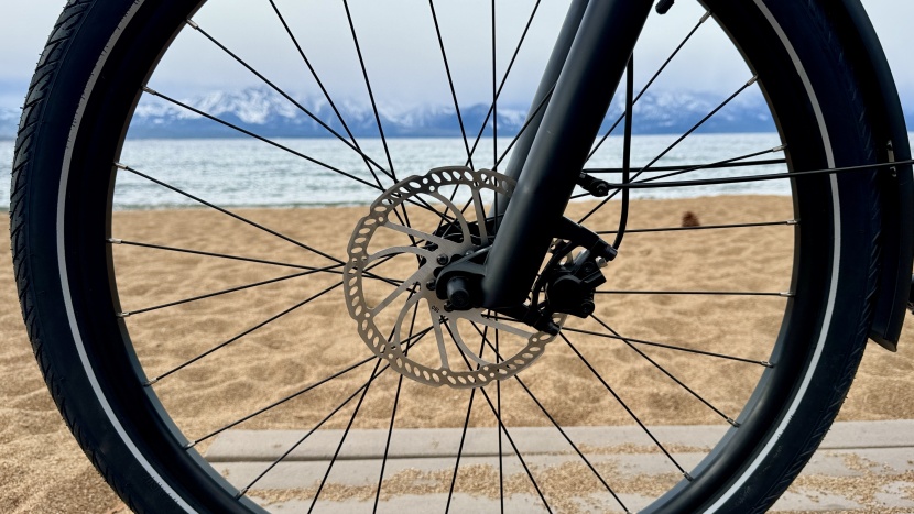 rad power radkick belt drive - hydraulic disc brakes with 180mm rotors provide sufficient stopping...