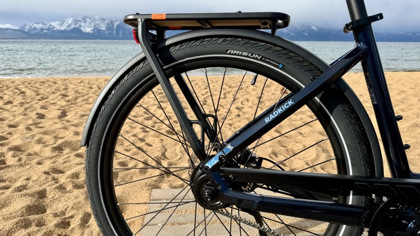 the clean-looking rear end isn't short of features, with a rack...