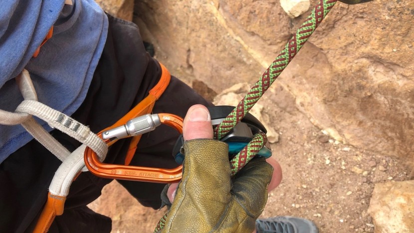 petzl grigri - paying out slack to a leader requires a different technique than one...