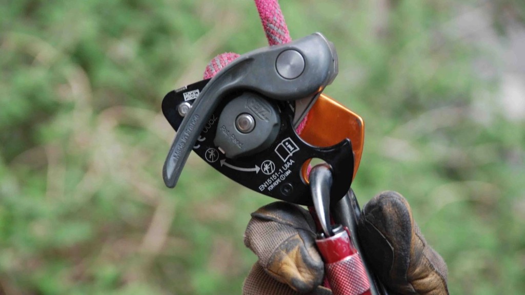 belay device - the cam on the grigri+ engages quickly and completely, rotating up...