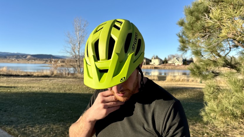 budget bike helmet - the giro fixture ii has large vents throughout that kept our head...