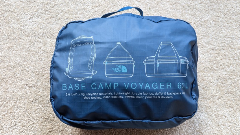 the north face base camp voyager duffel - the voyager packs down into itsself by inverting the side pocket...