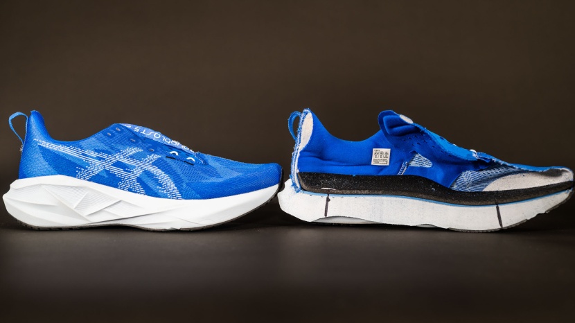 running shoes men - the novablast 5 has a measured stack of 41 mm at the heel, making it...