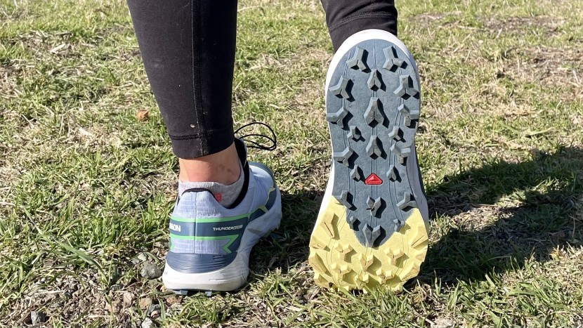 salomon thundercross for women - the thundercross has an outsole that is readily equipped for rugged...