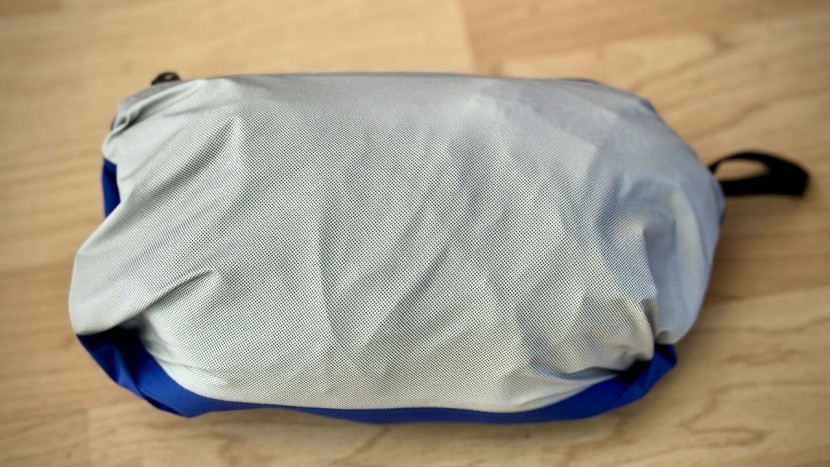 the black diamond fineline stretch easily packs into its own pocket...