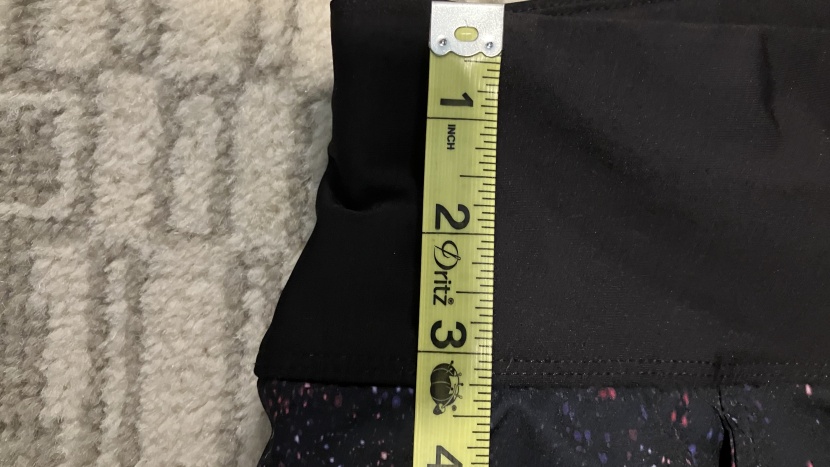 the three and a quarter inch yoga style waistband sits high and...