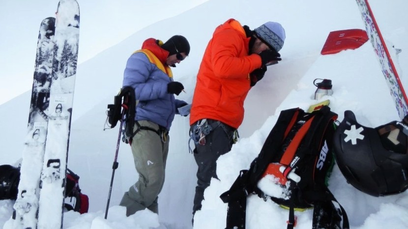 ski gloves - testing gloves in alaska while assessing stability on a backcountry...