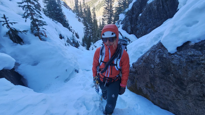 ortovox swisswool piz boè for women - we were able to comfortably wear the piz boe hood over a climbing...