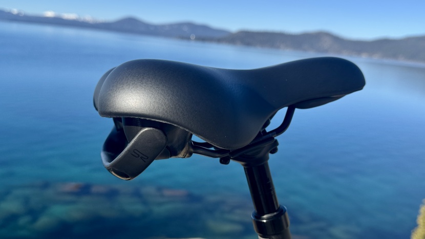the selle royal saddle includes a handle that makes moving the bike...