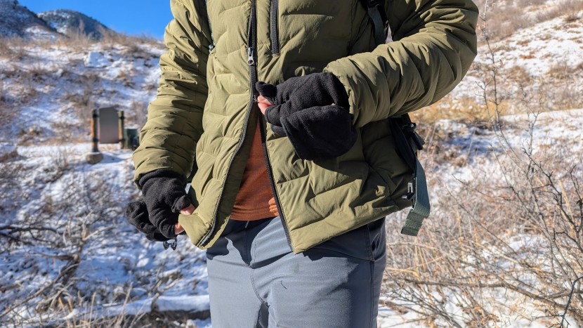 mountain hardwear stretchdown hoody - the two-way zipper gives you more ventilation options than a single...