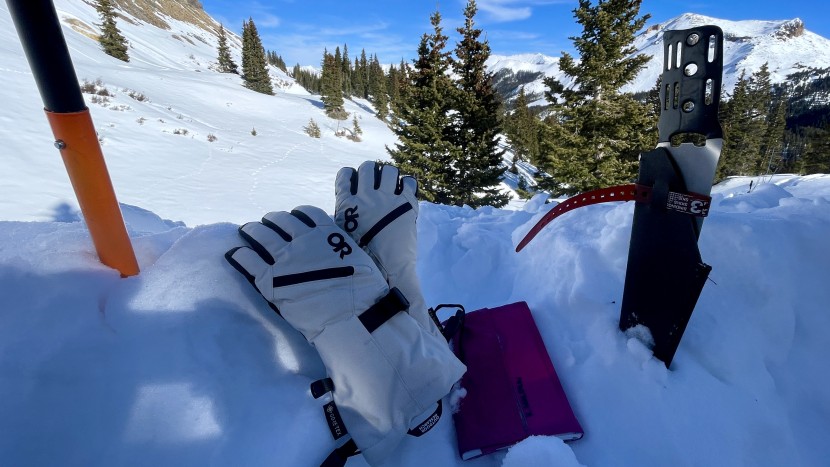 outdoor research revolution ii gore-tex for women - still nice and dry after digging a snowpit and doing layer...