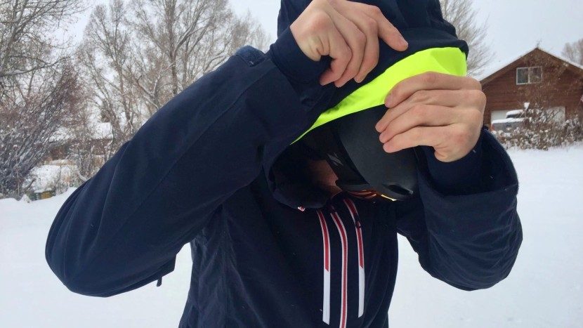 helly hansen alpha lifaloft - a hide-away brim with neon yellow fabric for high visibility is a...