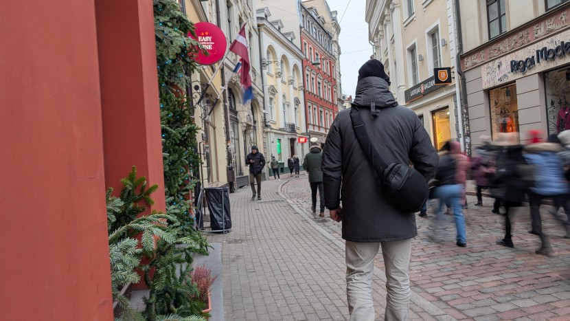 canada goose langford parka - hitting the streets in style for some souvenir shopping in riga...