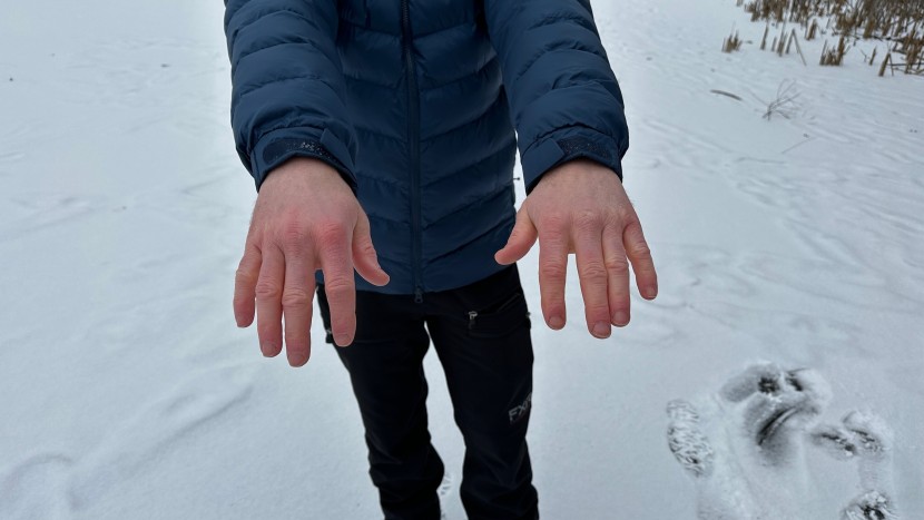 we check the fit and function of the rab nebula pro in cold winter...