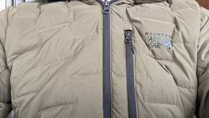 mountain hardwear stretchdown hoody - the lack of sewn-through baffles eliminates cold spots.