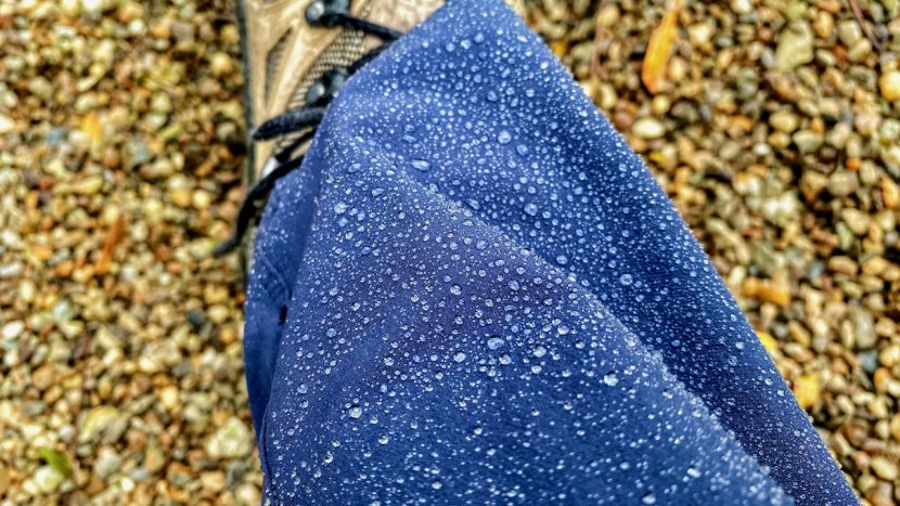 hiking pants - the dwr coating on the arc&#039;teryx gamma facilitates excellent beading.
