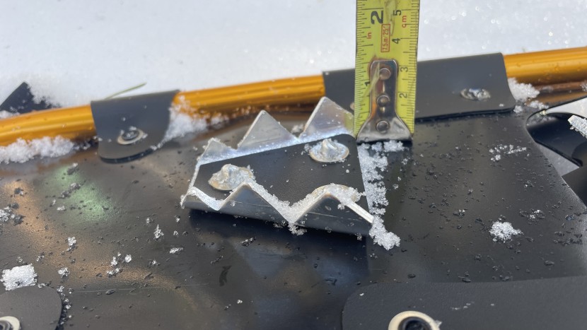 goplus - the traction teeth in the rear of the snowshoe were not very deep...